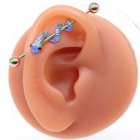 1 Piece Simple Style Classic Style Rose Floral Plating Inlay Stainless Steel Copper Rhinestones Zircon White Gold Plated Gold Plated Ear Studs main image 3