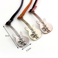 Hip-hop Vintage Style Guitar Alloy Leather Knitting Men's Wristband main image 7