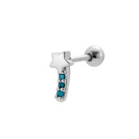 1 Piece Ear Cartilage Rings & Studs Sweet Heart Shape Flower 316 Stainless Steel  Copper Plating Inlay Zircon sku image 6