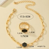 Elegant Luxurious Geometric Alloy Plating 14k Gold Plated Women's Rings Bracelets main image 4