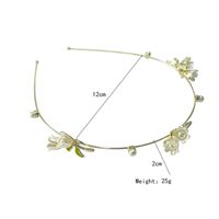Cute Sweet Pastoral Flower Alloy Inlay Artificial Pearls Hair Band main image 3