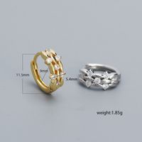 1 Pair Ig Style Simple Style Circle Plating Inlay Sterling Silver Zircon Earrings main image 4