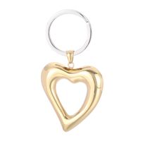 Simple Style Classic Style Heart Shape Stainless Steel Plating 18k Gold Plated Keychain main image 2