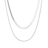 Titan Stahl 18 Karat Vergoldet Einfacher Stil Klassischer Stil Überzug Farbblock Geschichtete Halskette main image 4