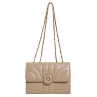 Women's Pu Leather Solid Color Elegant Square Magnetic Buckle Shoulder Bag Crossbody Bag sku image 1