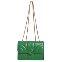 Women's Pu Leather Solid Color Elegant Square Magnetic Buckle Shoulder Bag Crossbody Bag sku image 3