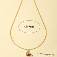 Classic Style Commute Heart Shape Alloy Plating Inlay Rhinestones 14k Gold Plated Women's Pendant Necklace main image 5