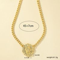 Ig Style Hip-hop Punk Lion Alloy Plating 14k Gold Plated Unisex Pendant Necklace main image 4