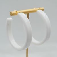 1 Pair Simple Style Circle Solid Color Arylic Ear Studs main image 6