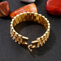 Vintage Style Geometric Solid Color Titanium Steel 18K Gold Plated Bracelets In Bulk main image 3