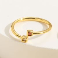 Elegant Oval Copper Plating Inlay Zircon 14k Gold Plated Open Rings main image 3