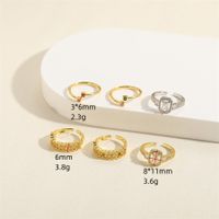 Elegant Oval Copper Plating Inlay Zircon 14k Gold Plated Open Rings main image 10