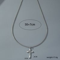 Simple Style Commute Cross Alloy Plating 14k Gold Plated Unisex Pendant Necklace sku image 2