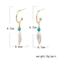 1 Pair Retro Irregular Water Droplets Plating Natural Stone Freshwater Pearl Drop Earrings main image 11