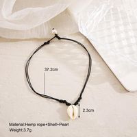 Simple Style Geometric Color Block Pu Leather Shell Plating Unisex Pendant Necklace main image 5