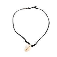 Simple Style Geometric Color Block Pu Leather Shell Plating Unisex Pendant Necklace main image 2