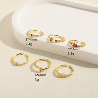 Elegant Simple Style Water Droplets Horse Eye Copper Plating Inlay Zircon 14k Gold Plated Open Rings main image 2