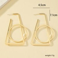 1 Pair Exaggerated Geometric Plating Alloy 14k Gold Plated Drop Earrings main image 3