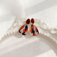 1 Pair Vintage Style Color Block Enamel Plating Alloy Gold Plated Drop Earrings main image 6
