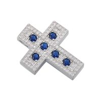 Hip-hop Retro Cross Copper Plating Inlay Zircon 18k Gold Plated Charms main image 5