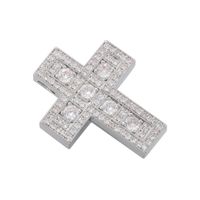 Hip-hop Retro Cross Copper Plating Inlay Zircon 18k Gold Plated Charms sku image 5