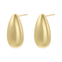 1 Pair Casual C Shape Spiral Stripe Plating Copper 18k Gold Plated Ear Studs sku image 5
