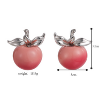 1 Pair Casual Simple Style Peach Plating Alloy White Gold Plated Ear Studs main image 3