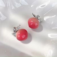 1 Pair Casual Simple Style Peach Plating Alloy White Gold Plated Ear Studs main image 4