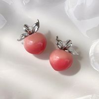 1 Pair Casual Simple Style Peach Plating Alloy White Gold Plated Ear Studs main image 7