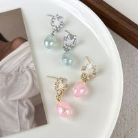 1 Pair Casual Mermaid Plating Inlay Copper Zircon White Gold Plated Gold Plated Drop Earrings main image 8