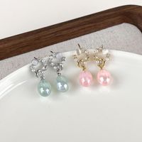 1 Pair Casual Mermaid Plating Inlay Copper Zircon White Gold Plated Gold Plated Drop Earrings main image 10