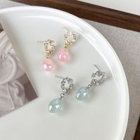 1 Pair Casual Mermaid Plating Inlay Copper Zircon White Gold Plated Gold Plated Drop Earrings main image 5