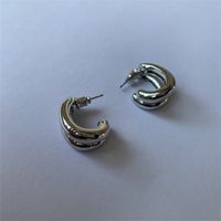 1 Pair Casual Simple Style Solid Color Plating Copper Gold Plated Silver Plated Ear Studs main image 9