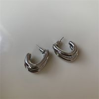 1 Pair Casual Simple Style Solid Color Plating Copper Gold Plated Silver Plated Ear Studs main image 8
