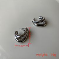 1 Pair Casual Simple Style Solid Color Plating Copper Gold Plated Silver Plated Ear Studs main image 10