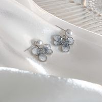 1 Pair Sweet Flower Plating Alloy White Gold Plated Ear Studs main image 10