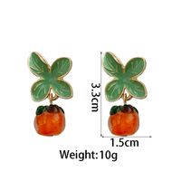 1 Pair Simple Style Fruit Patchwork Alloy Gold Plated Drop Earrings sku image 1