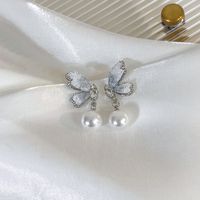 1 Pair Sweet Butterfly Plating Alloy White Gold Plated Gold Plated Drop Earrings main image 8