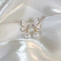 1 Pair Sweet Butterfly Plating Alloy White Gold Plated Gold Plated Drop Earrings main image 9