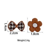 1 Pair Simple Style Flower Bow Knot Stoving Varnish Alloy Ear Studs sku image 1