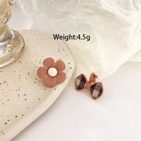 1 Pair Simple Style Flower Bow Knot Stoving Varnish Alloy Ear Studs sku image 2
