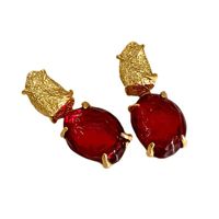 1 Pair Vintage Style Color Block Fruit Plating Alloy Drop Earrings main image 2