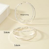 1 Pair Rock Romantic Classic Style Circle Layered Plating Alloy Ferroalloy 14k Gold Plated Hoop Earrings main image 3