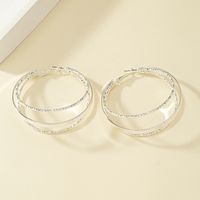 1 Pair Rock Romantic Classic Style Circle Layered Plating Alloy Ferroalloy 14k Gold Plated Hoop Earrings main image 5