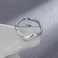 Ig Style Simple Style Waves Solid Color Sterling Silver Plating Open Rings main image 3
