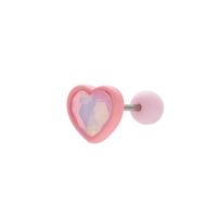 1 Piece Ear Cartilage Rings & Studs Sweet Simple Style Heart Shape 316 Stainless Steel  Copper Plating Inlay Zircon main image 8