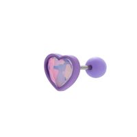 1 Piece Ear Cartilage Rings & Studs Sweet Simple Style Heart Shape 316 Stainless Steel  Copper Plating Inlay Zircon main image 7