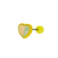1 Piece Ear Cartilage Rings & Studs Sweet Simple Style Heart Shape 316 Stainless Steel  Copper Plating Inlay Zircon main image 5