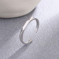 Dame Einfacher Stil Kreis Sterling Silber Überzug Offener Ring main image 2