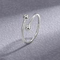 Dame Einfacher Stil Kreis Sterling Silber Überzug Offener Ring main image 2